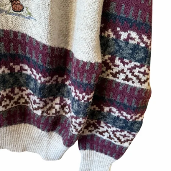 Vintage Colerige Sweater Mens Sz Medium Alpaca Blend Knit Fisherman’s Made Italy